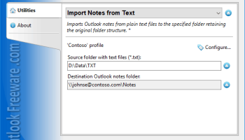 Import Notes from Text for Outlook screenshot