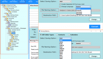 OLM to MSG Converter screenshot