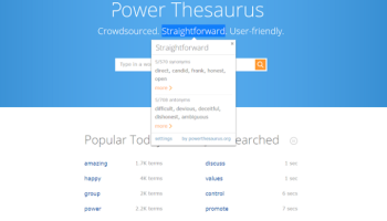 Power Thesaurus for Chrome screenshot