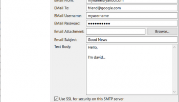 Simple Email Sending Software screenshot