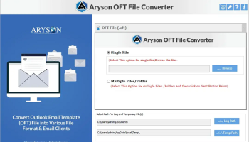 Aryson OFT File Converter screenshot