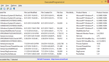 ExecutedProgramsList screenshot
