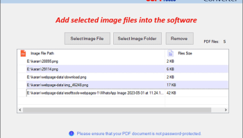 eSoftTools Image to PDF Converter screenshot