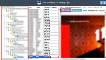 Aryson Opera Mail Backup Tool screenshot