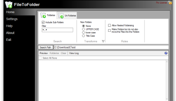 FileToFolder screenshot