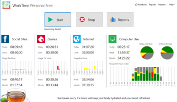 WorkTime Personal Free screenshot