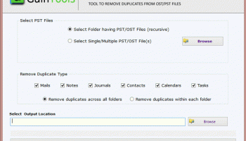 GainTools Outlook Duplicate Remover screenshot