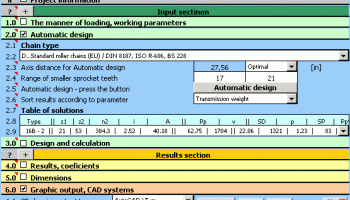 MITCalc Roller Chains Calculation screenshot