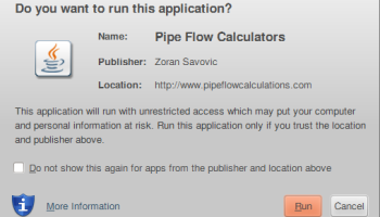 Pipe Flow Calculators screenshot