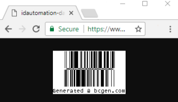 ASPX GS1 DataBar Barcode Script screenshot