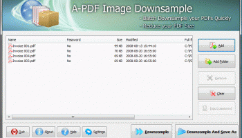 A-PDF Image Downsample screenshot