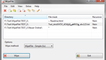 Portable WipeFile screenshot