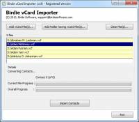 Import vCard to Outlook screenshot