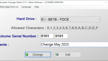 Volume Serial Number Changer 4dots screenshot