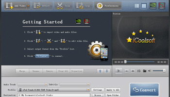 iCoolsoft iPod Video Converter screenshot
