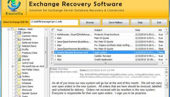 EDB Recovery Software screenshot