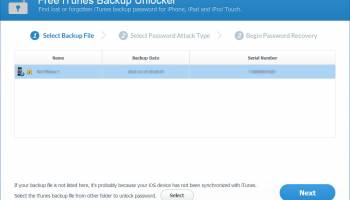 Free iTunes Backup Unlocker screenshot