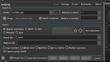dnGREP screenshot