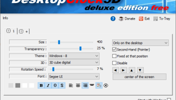 DesktopClock3D screenshot