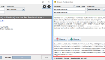 Paranoia File & Text Encryption screenshot