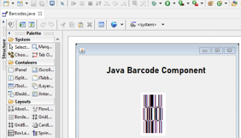 Java GS1 DataBar Barcode Package screenshot