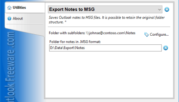 Export Notes to MSG for Outlook screenshot