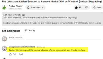 Epubor Kindle DRM Removal screenshot