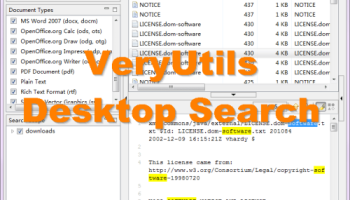 VeryUtils Desktop Search screenshot