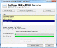 Converting DBX to MBOX screenshot