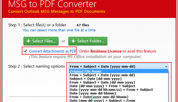 Open Outlook MSG file to PDF screenshot