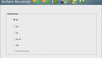 SysInfo Archive Recovery Tool screenshot