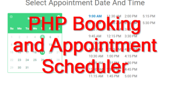 VeryUtils PHP Booking and Appointment Scheduler screenshot