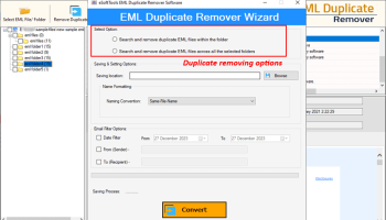 EML Duplicate Remover Software screenshot