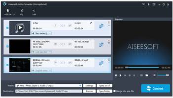 Aiseesoft Audio Converter screenshot