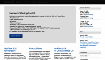 NetFilter SDK screenshot