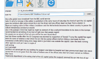 VOVSOFT - Speech to Text Converter screenshot