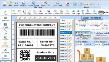 Packaging Barcode Generator Program screenshot