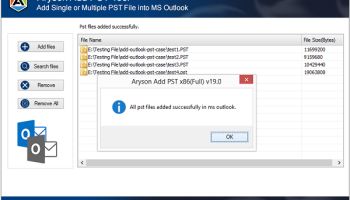 Aryson Add PST Tool screenshot