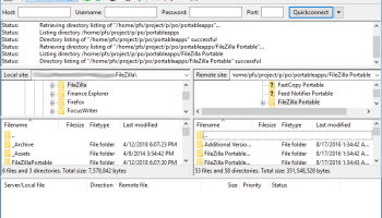 FileZilla Portable screenshot