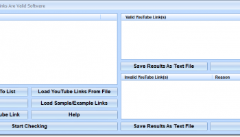 Check If Multiple YouTube Links Are Valid Software screenshot