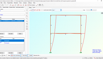 2D Frame Analysis Dynamic Edition screenshot