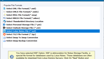 FixVare NSF to MHTML Converter screenshot