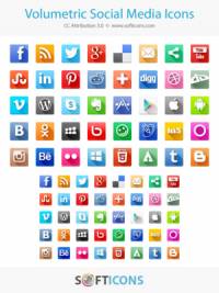 Volumetric Social Media Icons screenshot