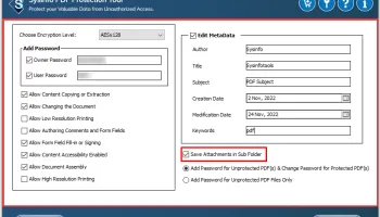 Sysinfo PDF Protection Tool screenshot