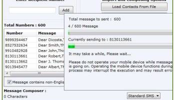 Bulk SMS GSM screenshot