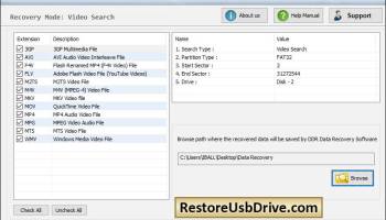 Memory Card Restore screenshot