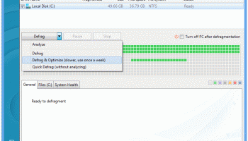 Auslogics Disk Defrag screenshot