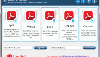 SysInfo PDF Manager screenshot