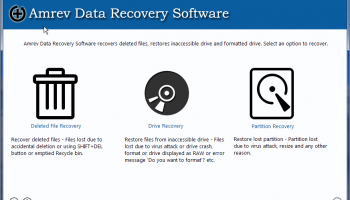 Amrev Data Recovery Software screenshot