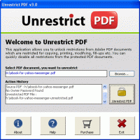 Unrestrict PDF Password screenshot